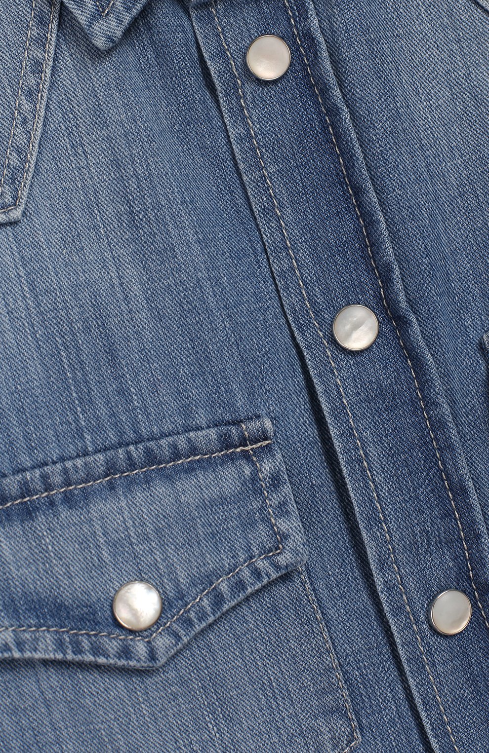 Джинсовая рубашка BRUNELLO CUCINELLI, арт. BE6454078A, фото 3