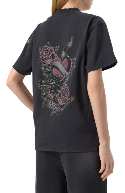 Хлопковая футболка BALENCIAGA, арт. 809122/TRVZ2, фото 4