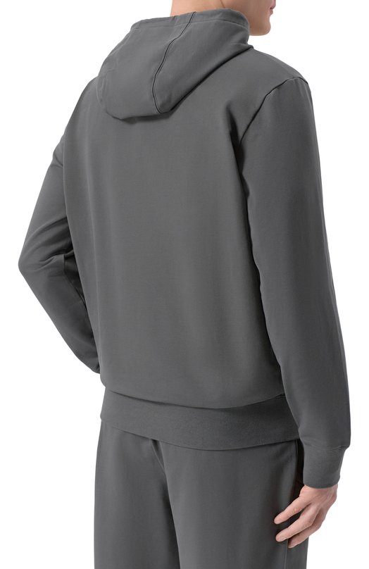 Хлопковое худи C.P. Company 20CLSS009A/006452W Серый  20CLSS009A/006452W Фото 4