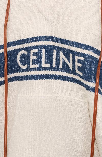 Хлопковое пончо CELINE, арт. 2V36E605N, фото 5