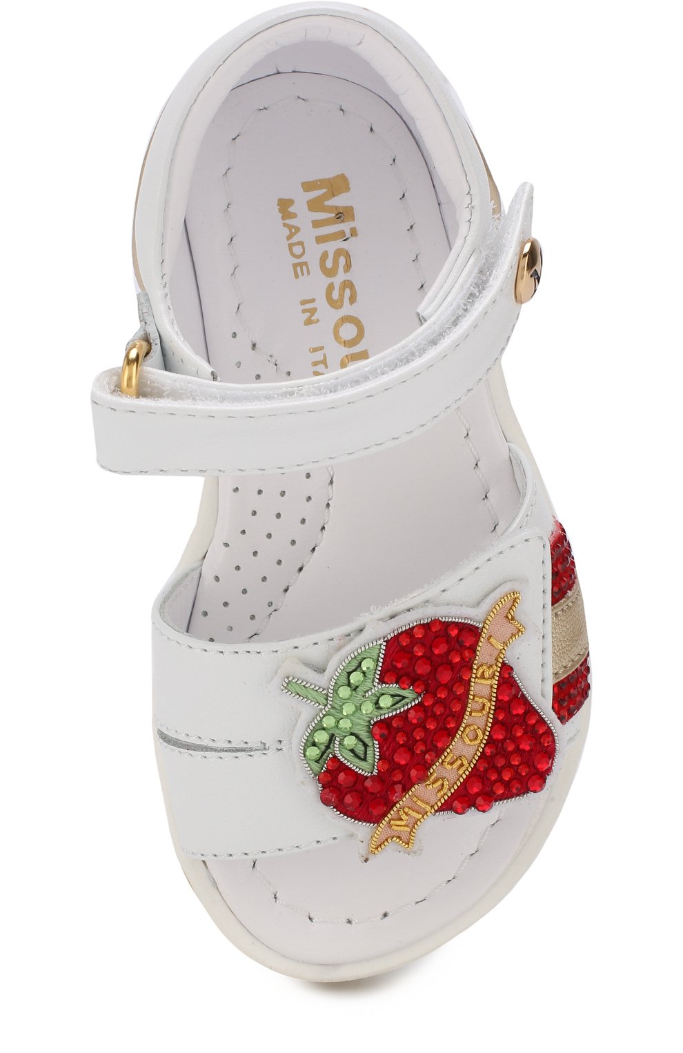 Кожаные сандалии с застежками велькро и стразами MISSOURI, арт. 5125 A/18-26, фото 4