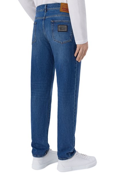 Джинсы slim DOLCE & GABBANA темно-синего цвета по цене 89950 руб., арт. GY07CD/G80Z3, фото 4 Джинсы slim DOLCE & GABBANA, арт. GY07CD/G80Z3, фото 4