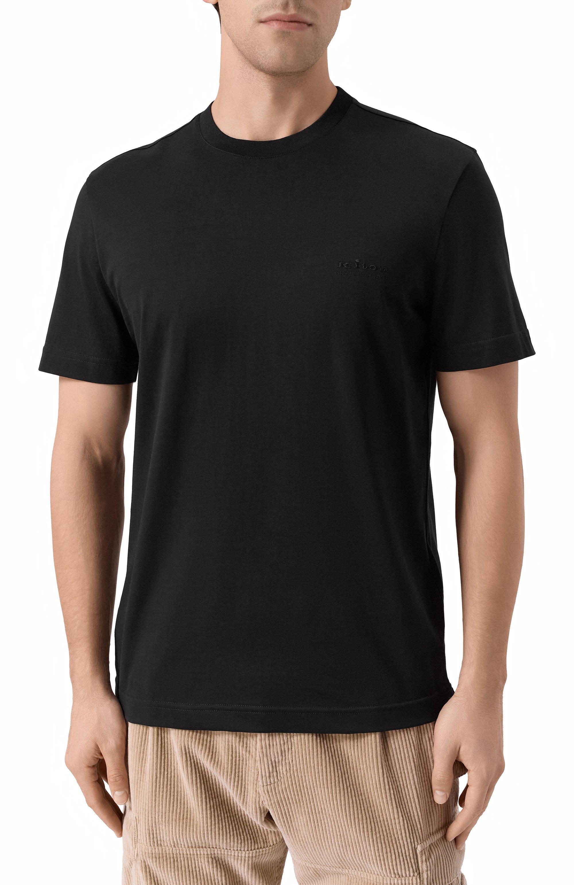 Хлопковая футболка KITON, арт. UMM068804, фото 3