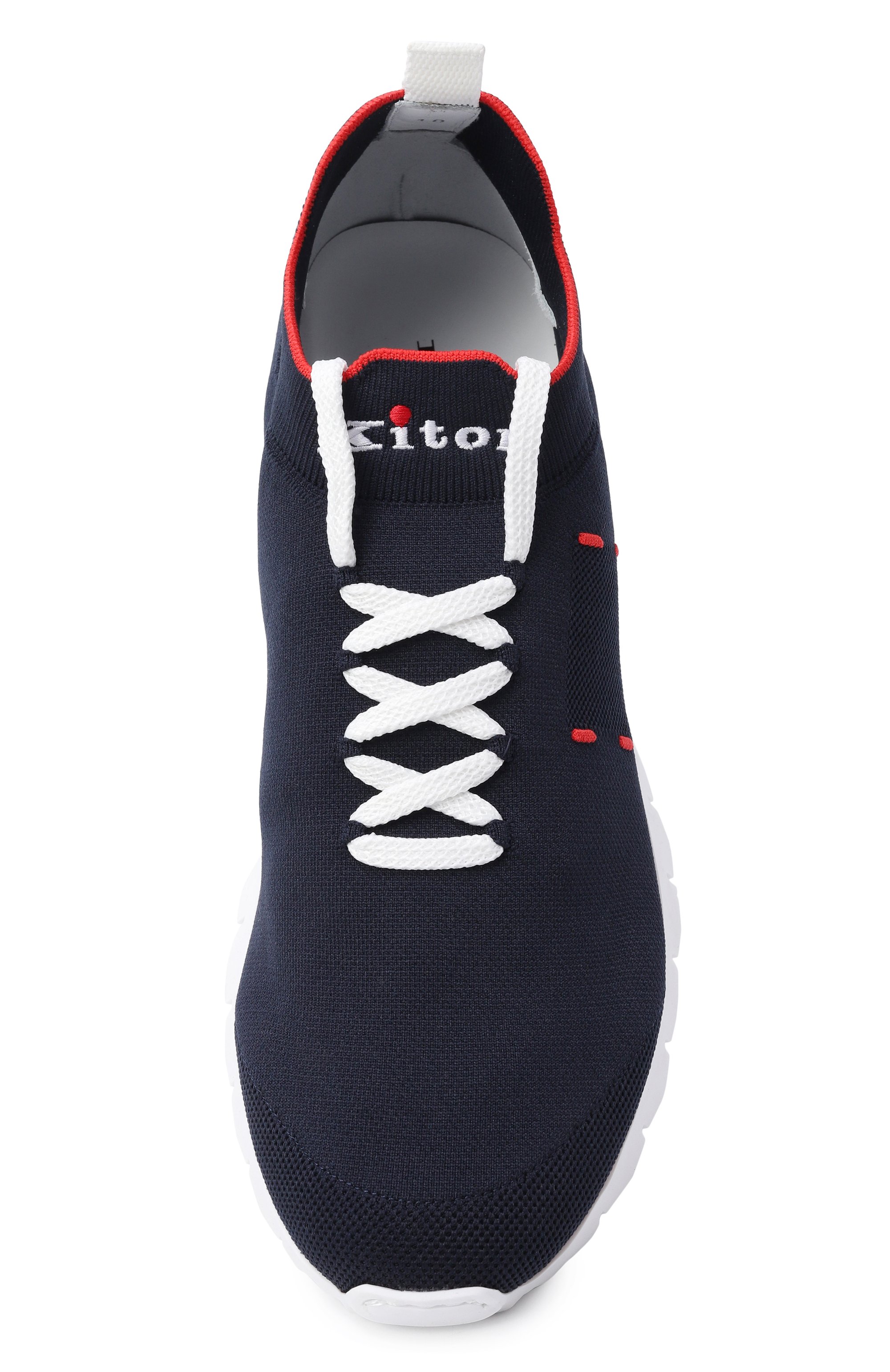 Текстильные кроссовки KITON темно-синего цвета по цене 125000 руб., арт. USSA392N0136202, фото 6 Текстильные кроссовки KITON, арт. USSA392N0136202, фото 6