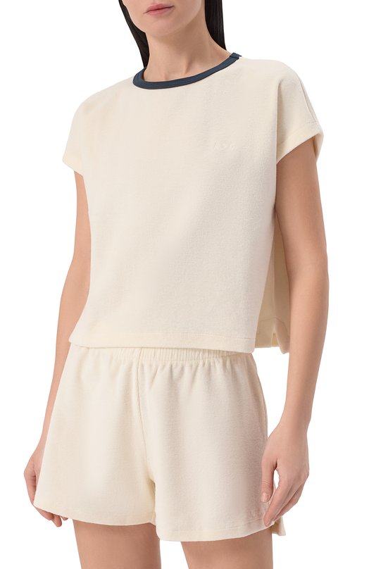 Хлопковая футболка A.P.C. C0EWT-F26462 Кремовый  C0EWT-F26462 Фото 3