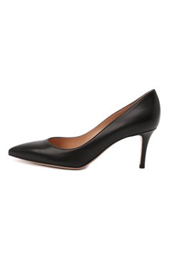 Женские кожаные туфли gianvito 70 GIANVITO ROSSI черного цвета, арт. G26770.70RIC.VITNER0 | Фото 4 (Материал внутренний: Натуральная кожа; Каблук высота: Средний; Статус проверки: Проверена категория; Каблук тип: Шпилька; Подошва: Плоская; Драгоценные камни: Проставлено; Материал сплава: Проставлено; Ювелирные украшения: Назначено; Материал внешний: Натуральная кожа)