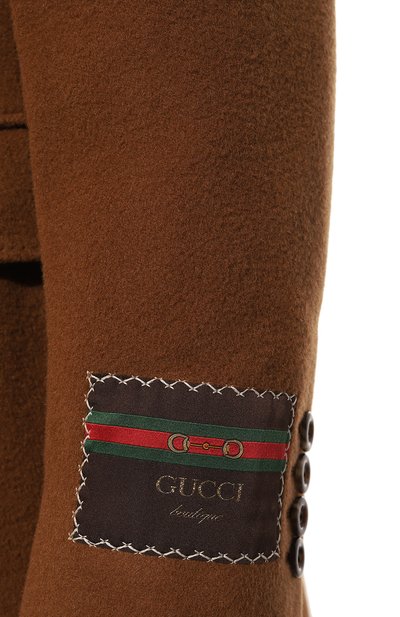 Шерстяное пальто GUCCI коричневого цвета по цене 388800 руб., арт. 609000 ZACEV, фото 5 Шерстяное пальто GUCCI, арт. 609000 ZACEV, фото 5