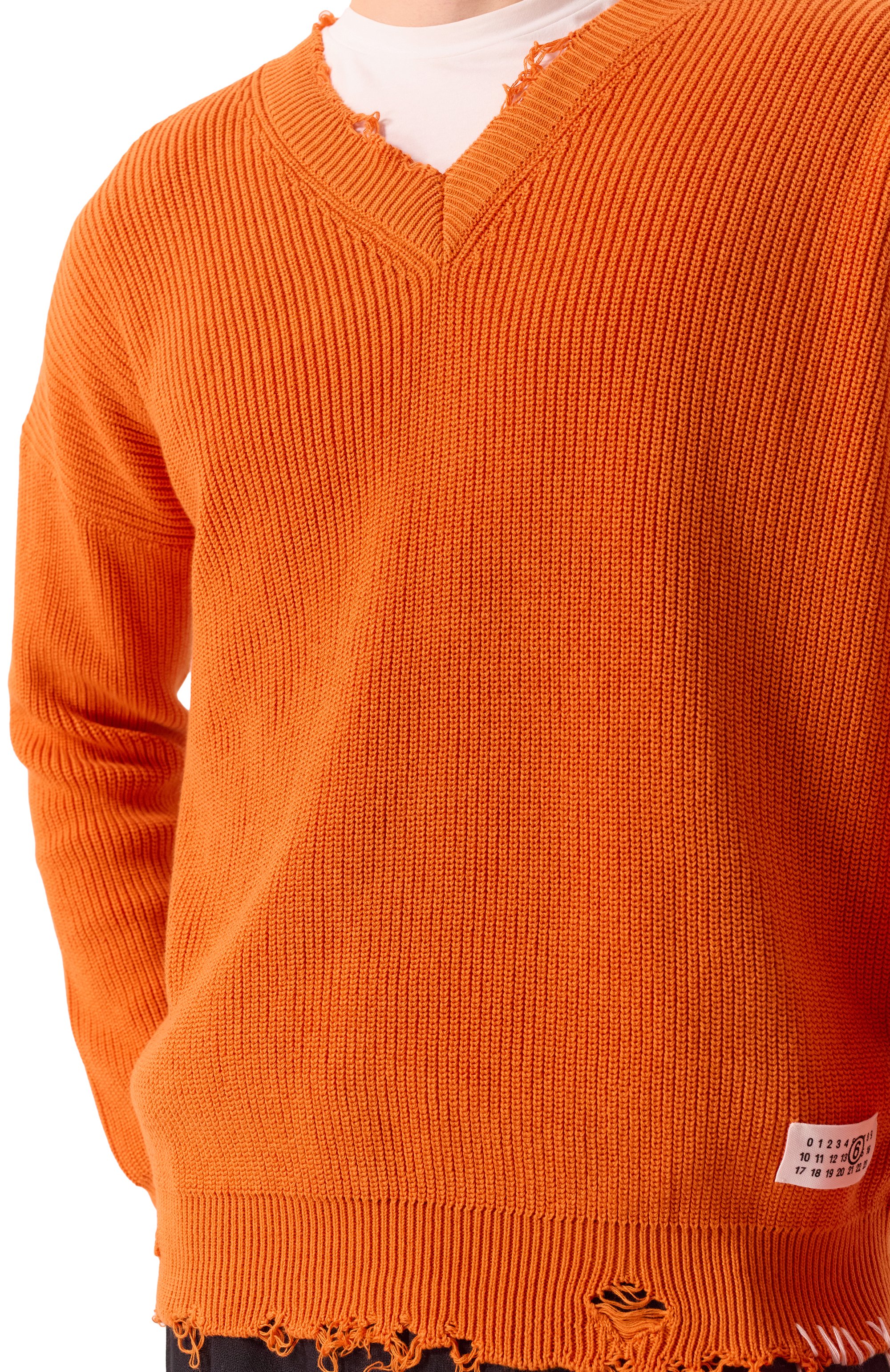 Хлопковый свитер MM6, арт. SH0HN0001/M13089, фото 5