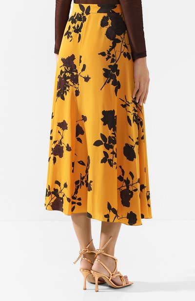 Юбка с принтом DRIES VAN NOTEN оранжевого цвета по цене 61900 руб., арт. 192-10871-8418, фото 4 Юбка с принтом DRIES VAN NOTEN, арт. 192-10871-8418, фото 4