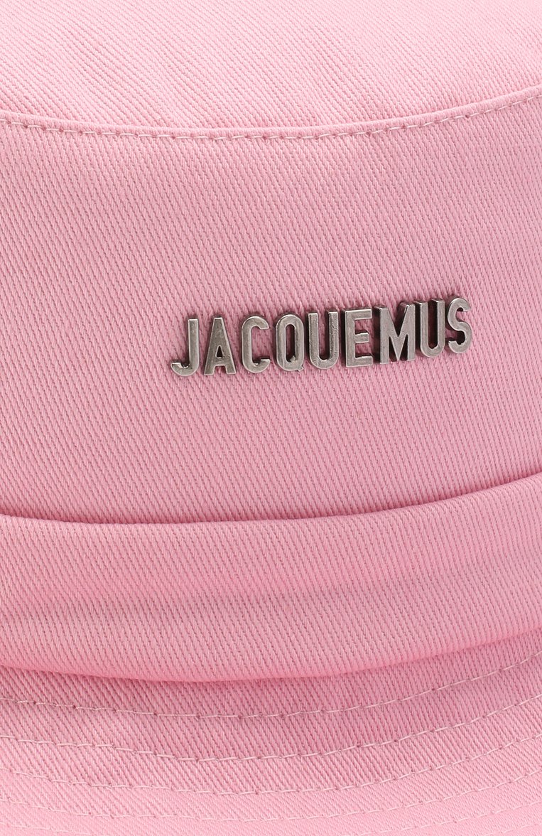 Мужская панама le bob gadjo JACQUEMUS розового цвета, арт. 205AC03/69400 | Фото 3 (Материал: Текстиль, Хлопок; Нос: Не проставлено)
