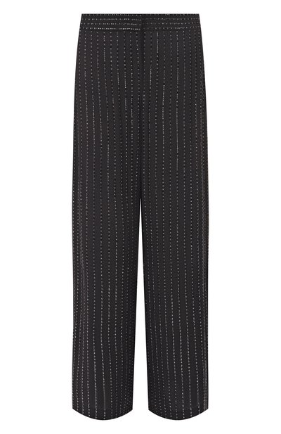 Женские шелковые брюки с отделкой стразами GIORGIO ARMANI, арт. GW001542/AF19945