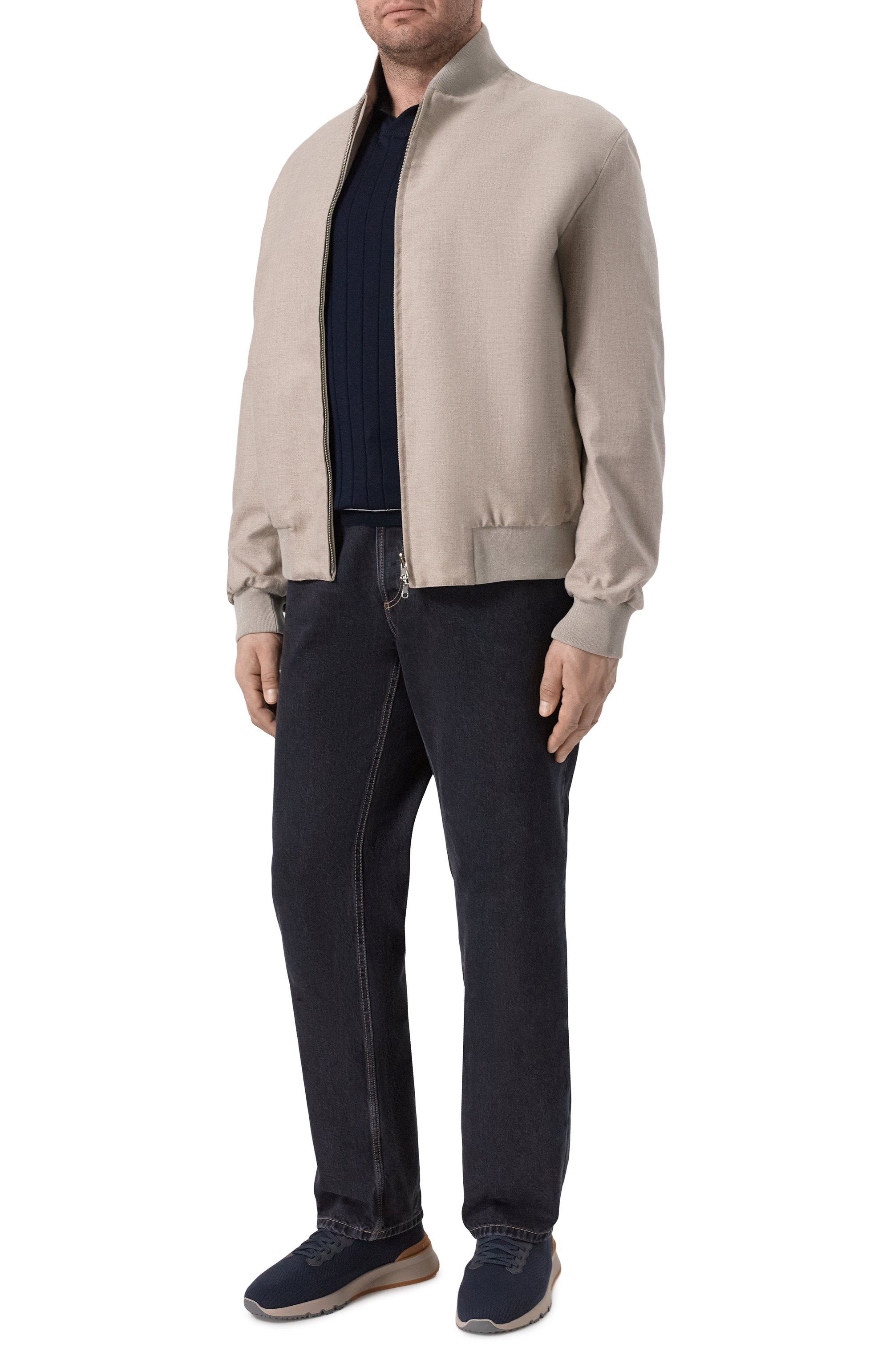 Хлопковое поло KITON темно-синего цвета по цене 218500 руб., арт. UMK0708, фото 2 Хлопковое поло KITON, арт. UMK0708, фото 2