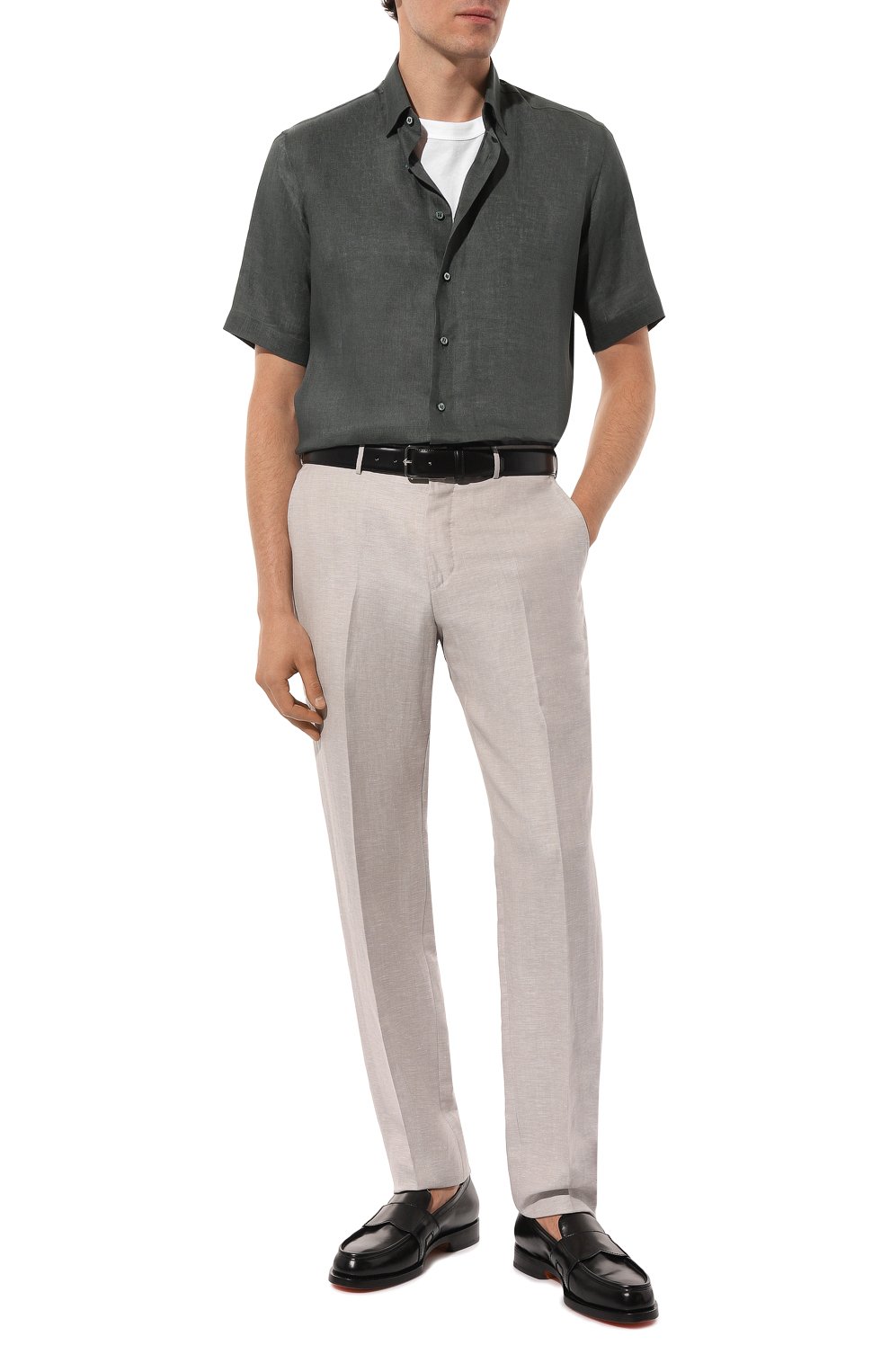 Брюки из шерсти и льна ZEGNA, арт. 718F06A7/75TB12, фото 2