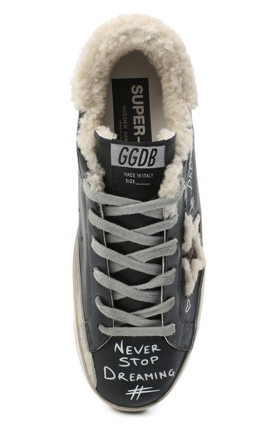 Кожаные кеды superstar GOLDEN GOOSE DELUXE BRAND, арт. GWF00101.F000824, фото 5