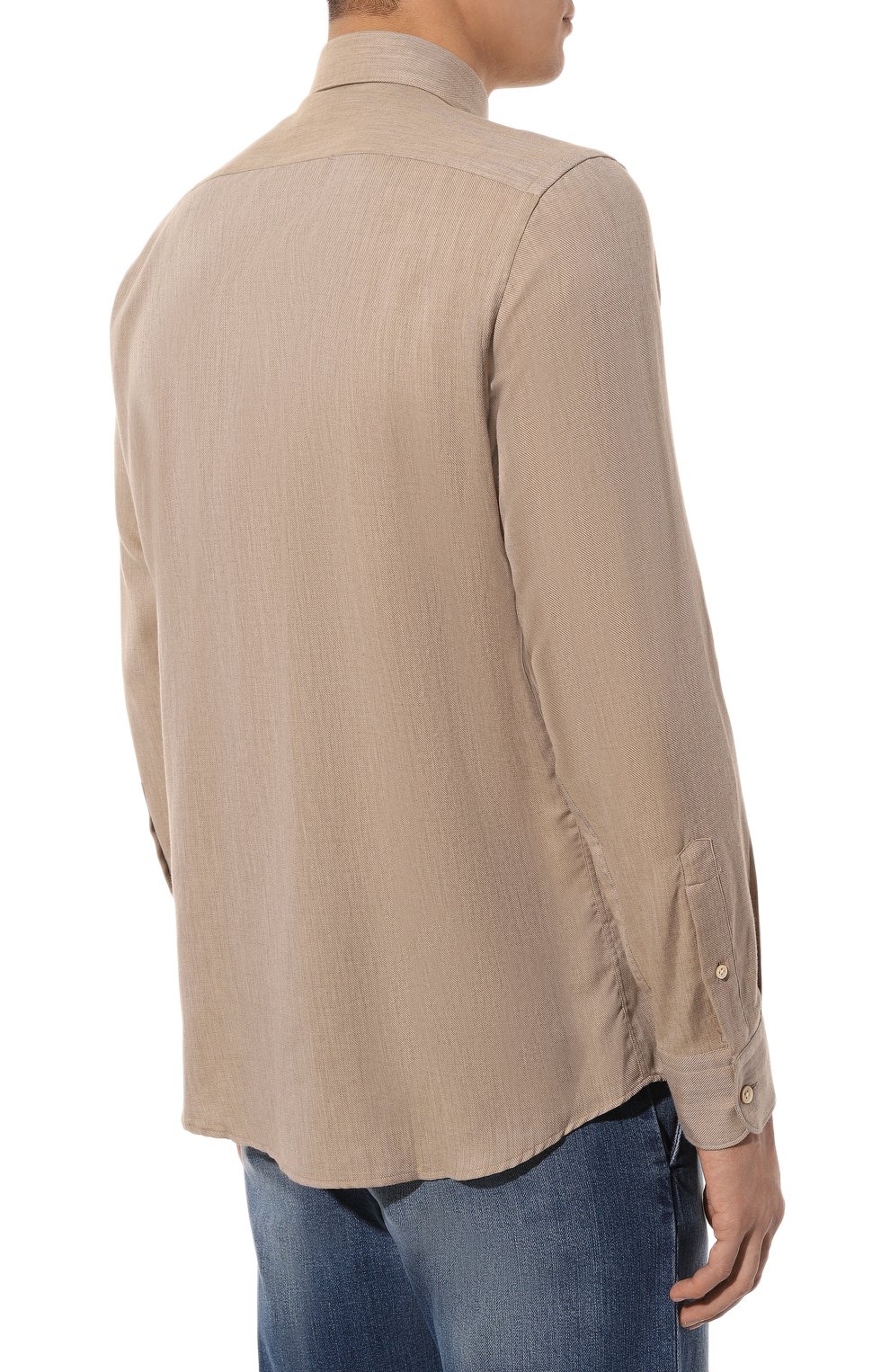 Сорочка из хлопка и кашемира ZEGNA, арт. UCX44A6/SRF5, фото 4