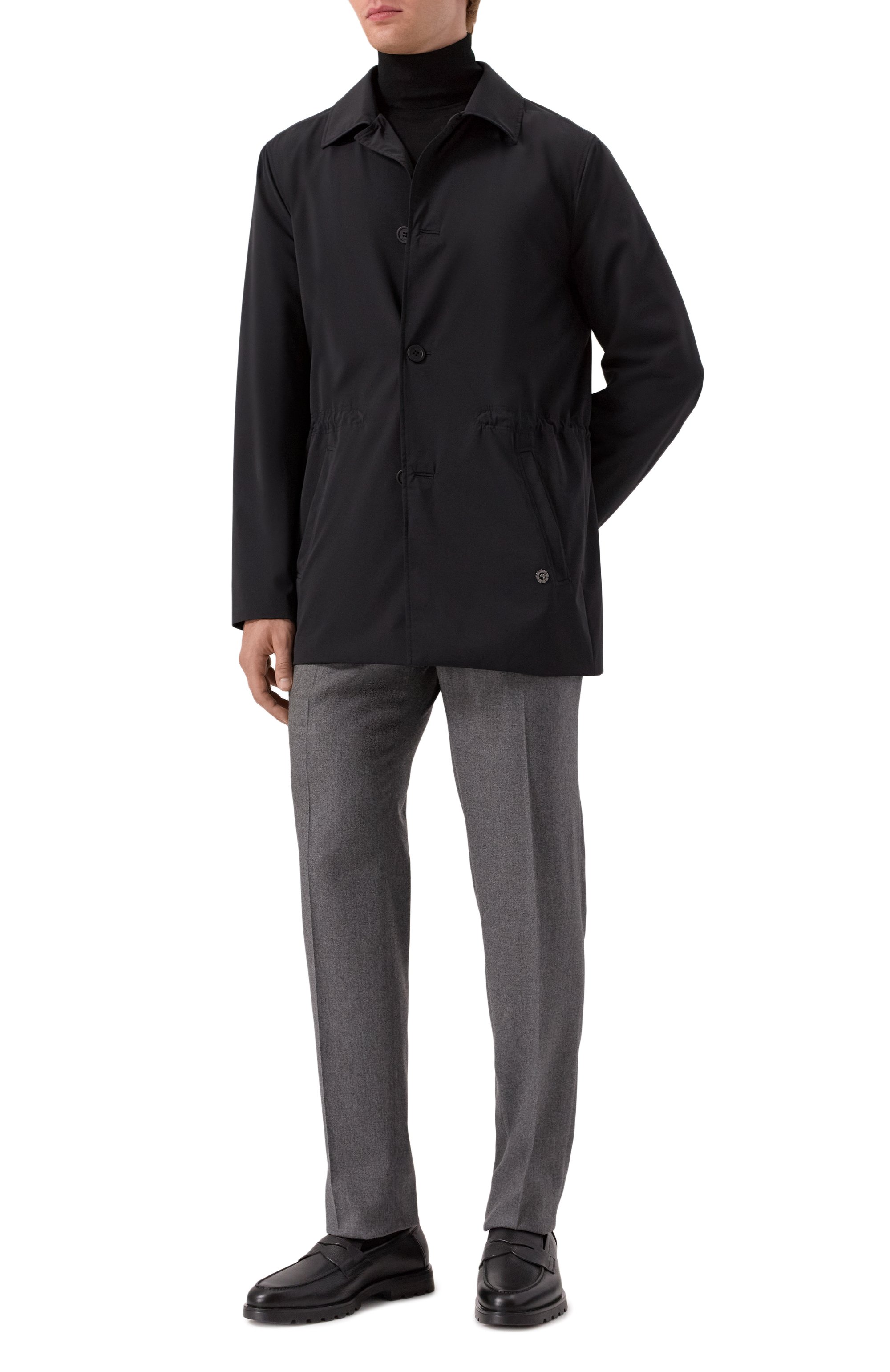 Кожаные пенни-лоферы detroit SANTONI, арт. MGDG18610NE0GHAS, фото 2