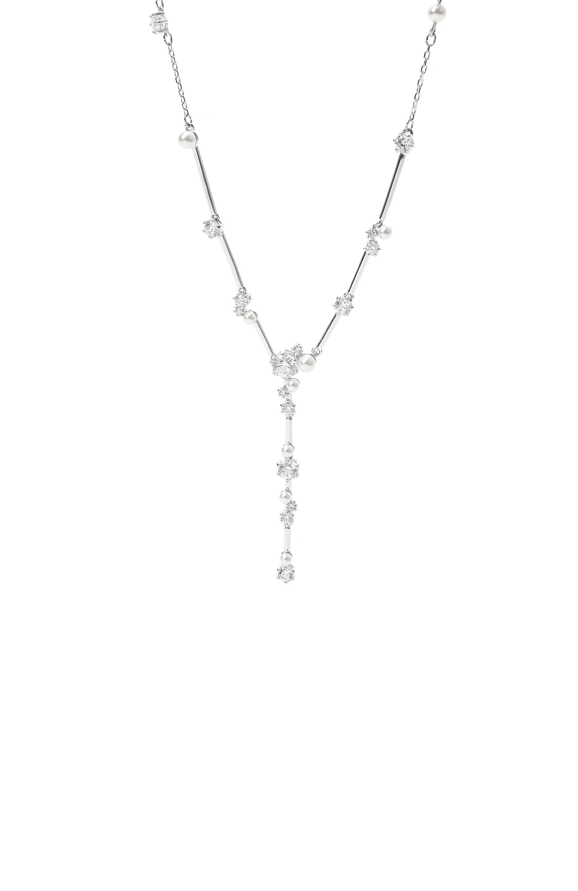 Колье constella y SWAROVSKI серебряного цвета по цене 29950 руб., арт. 5711830, фото 3 Колье constella y SWAROVSKI, арт. 5711830, фото 3