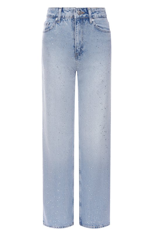 Джинсы с отделкой стразами Sasha Kim SK-00001792 Голубой SK-00001792