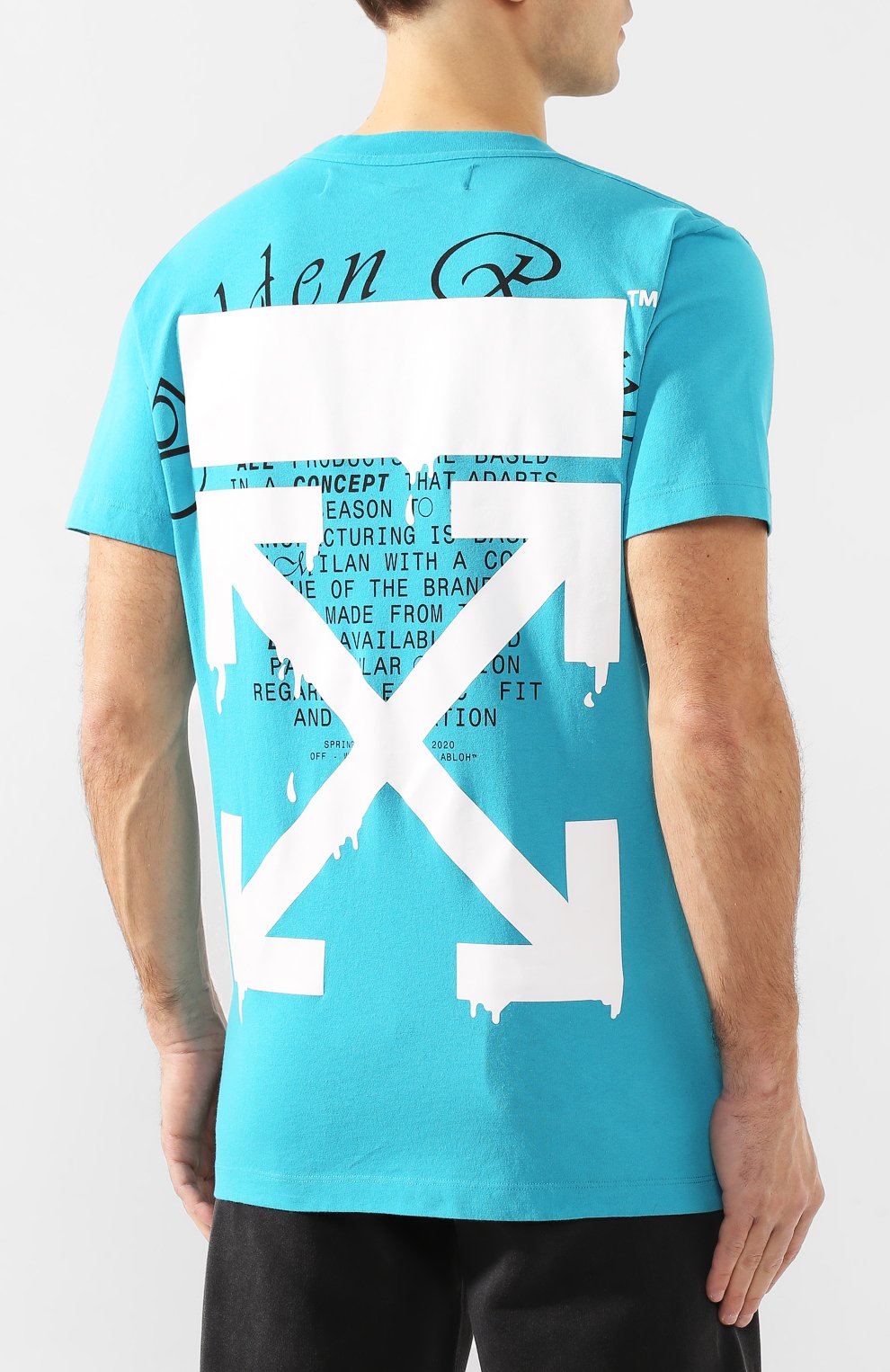 Хлопковая футболка OFF-WHITE, арт. 0MAA027R201850053901, фото 4