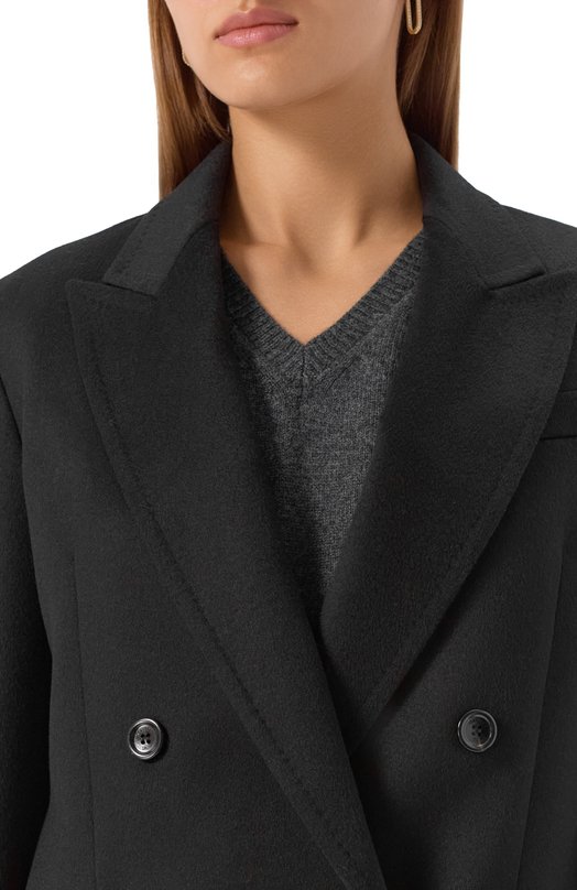 Шерстяной жакет Max Mara 0LIMPIA Чёрный  0LIMPIA Фото 5