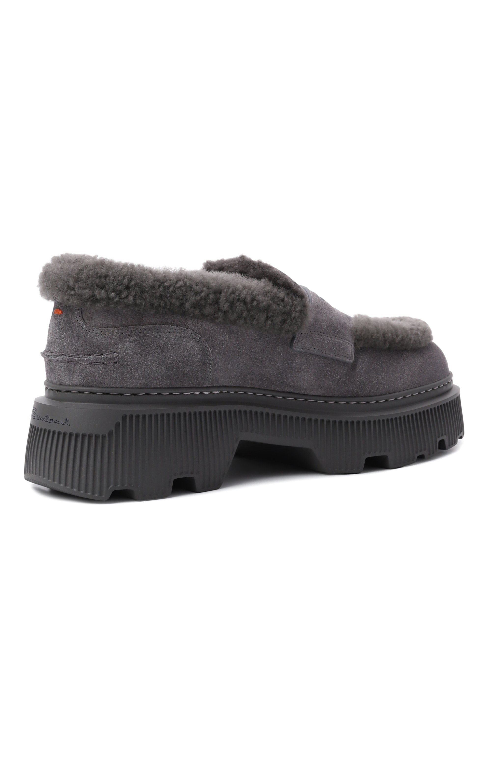 Замшевые пенни-лоферы SANTONI, арт. WUCG71737PLTAYHC, фото 5