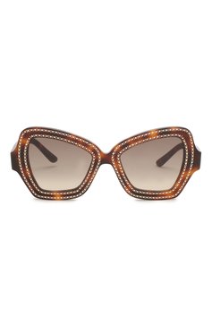 Женские солнцезащитные очки CELINE EYEWEAR коричневого цвета, арт. 4067IS | Фото 4 (Региональные ограничения белый список (Axapta Mercury): Не проставлено; Нос: Не проставлено; Материал: Пластик; Тип очков: С/з; Оптика Гендер: оптика-женское; Очки форма: Бабочка)