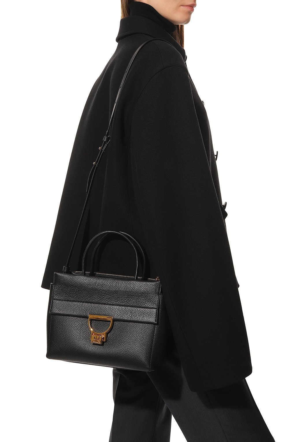 Сумка arlettis medium COCCINELLE черного цвета по цене 39900 руб., арт. E1 MD5 18 01 01, фото 2 Сумка arlettis medium COCCINELLE, арт. E1 MD5 18 01 01, фото 2