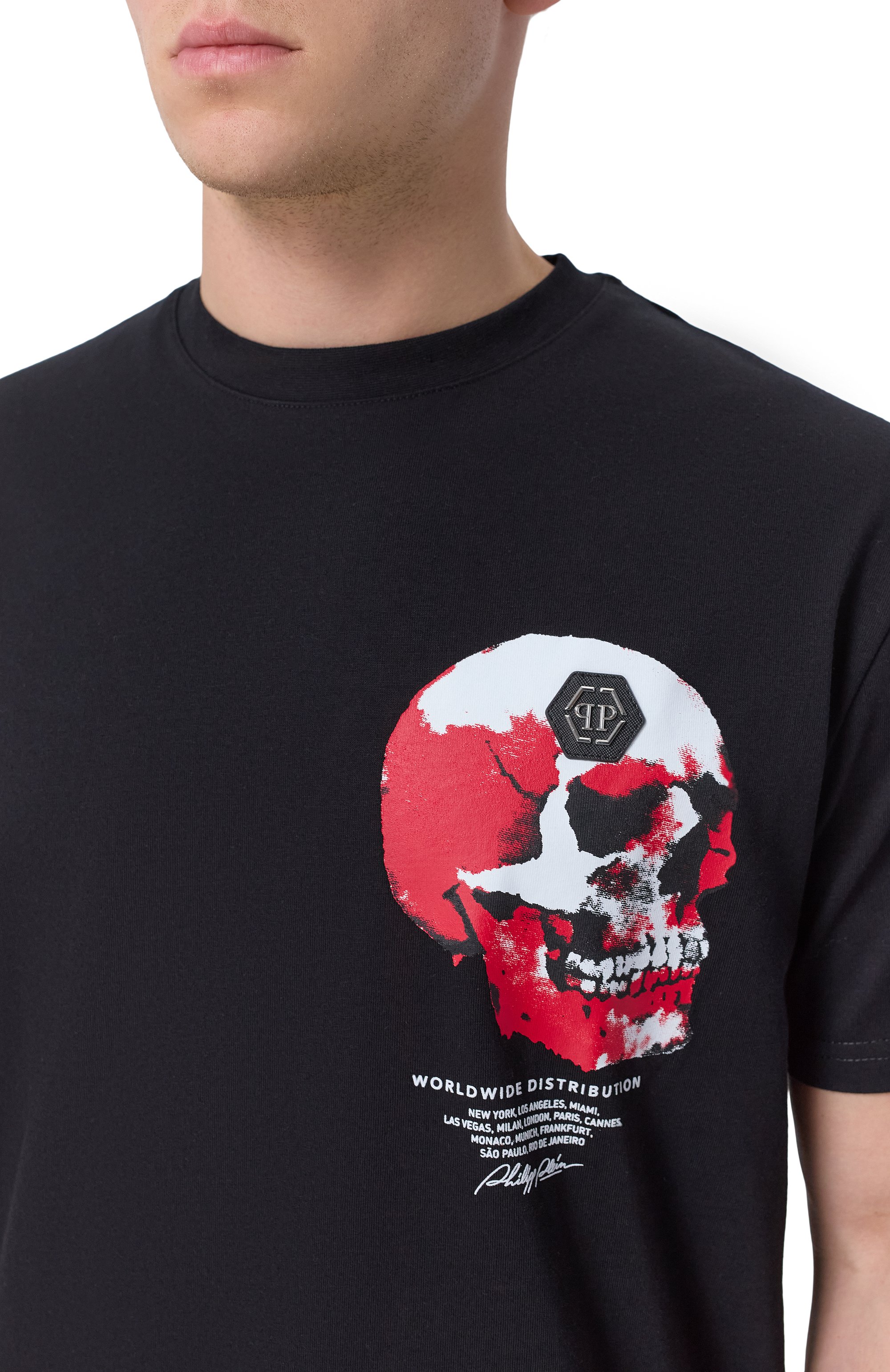 Хлопковая футболка PHILIPP PLEIN, арт. SAFC MTK8703 PJY002N, фото 5