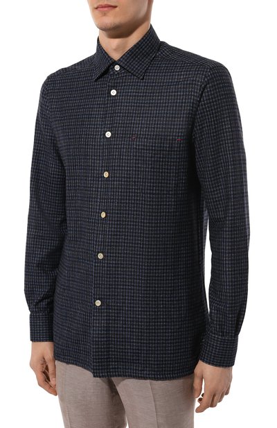 Рубашка из шерсти и шелка KITON, арт. UMCNERK0143C02, фото 3