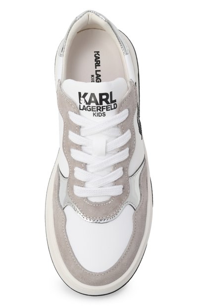 Кожаные кеды KARL LAGERFELD KIDS, арт. Z30986, фото 4