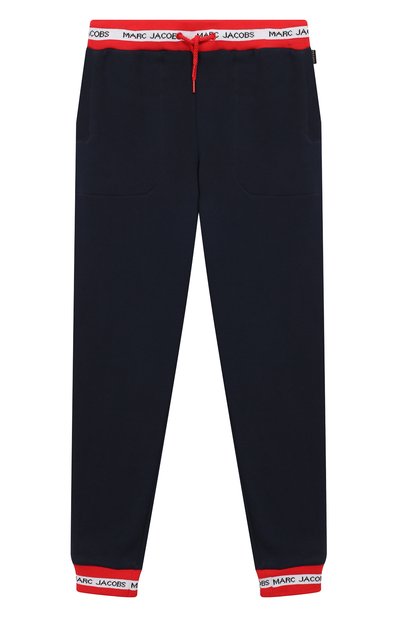 Хлопковые джоггеры MARC JACOBS (THE) синего цвета по цене 9950 руб., арт. W24207, фото 1 Хлопковые джоггеры MARC JACOBS (THE), арт. W24207, фото 1