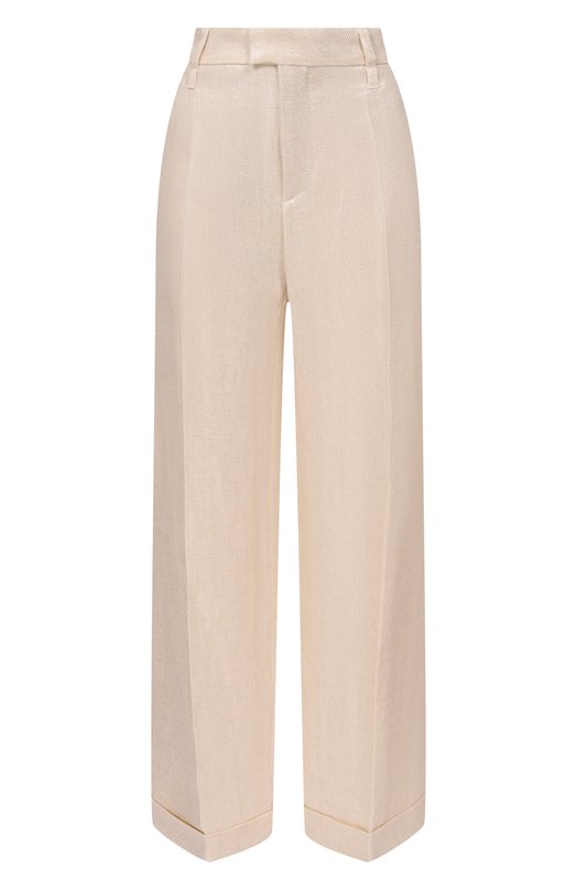 Льняные брюки Brunello Cucinelli ML596P8492 Бежевый ML596P8492