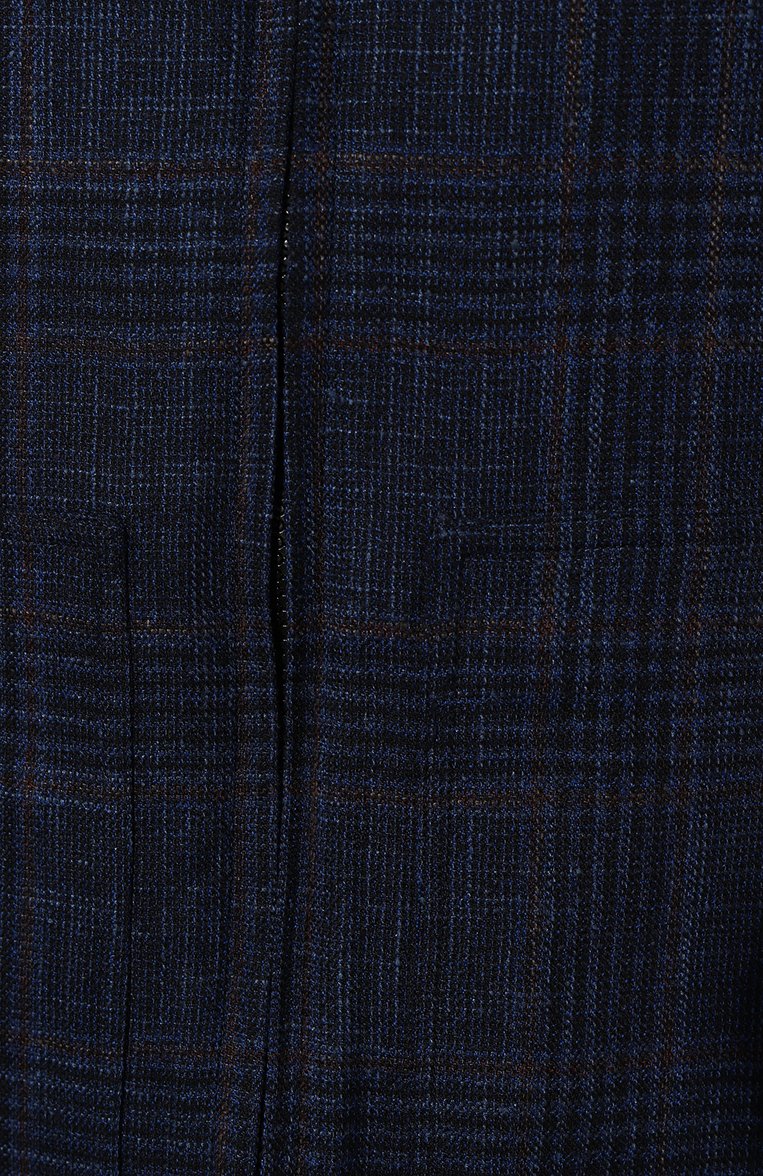Мужская куртка из шерсти и шелка KITON темно-синего цвета, арт. UMC015K0143C03 | Фото 5 (Кросс-КТ: Куртка; Мужское Кросс-КТ: шерсть и кашемир; Материал внешний: Шерсть; Рукава: Длинные; Материал сплава: Проставлено; Драгоценные камни: Проставлено; Длина (верхняя одежда): Короткие; Стили: Кэжуэл)