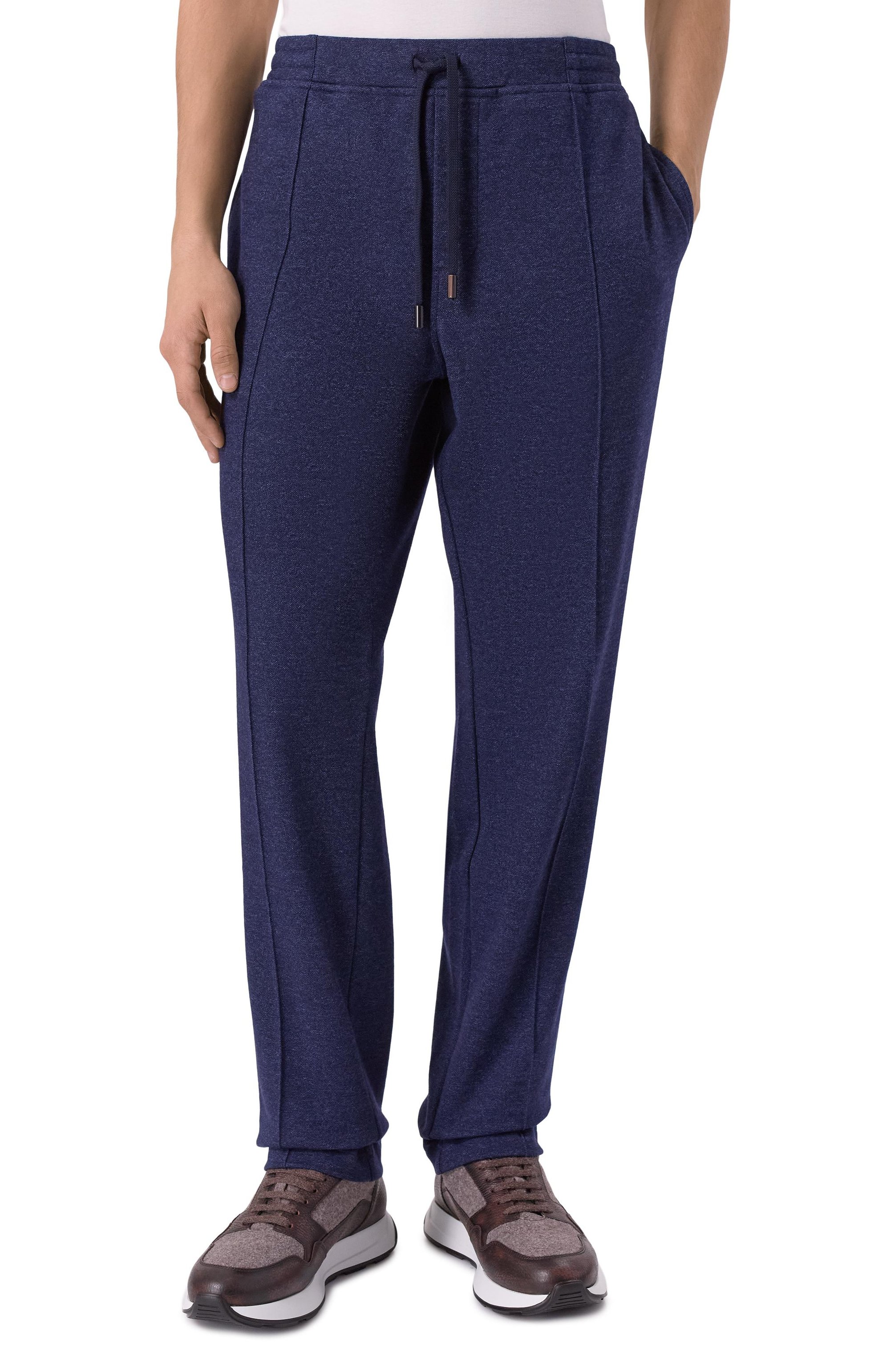 Брюки из шерсти и хлопка CAPOBIANCO темно-синего цвета по цене 63700 руб., арт. 19M702.PL00./58, фото 3 Брюки из шерсти и хлопка CAPOBIANCO, арт. 19M702.PL00./58, фото 3