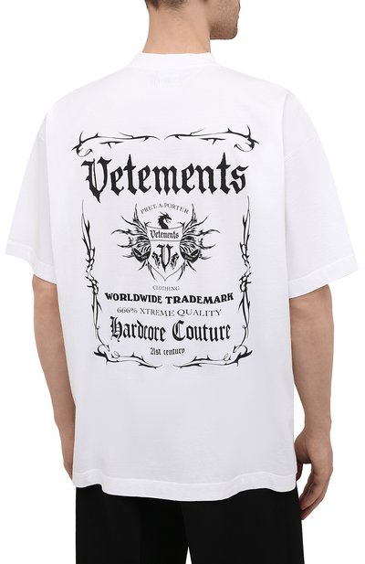 Хлопковая футболка VETEMENTS, арт. UA52TR480W 1610/M, фото 4
