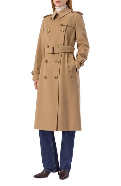 Кашемировый тренч BURBERRY бежевого цвета по цене 522000 руб., арт. 8110787, фото 3 Кашемировый тренч BURBERRY, арт. 8110787, фото 3