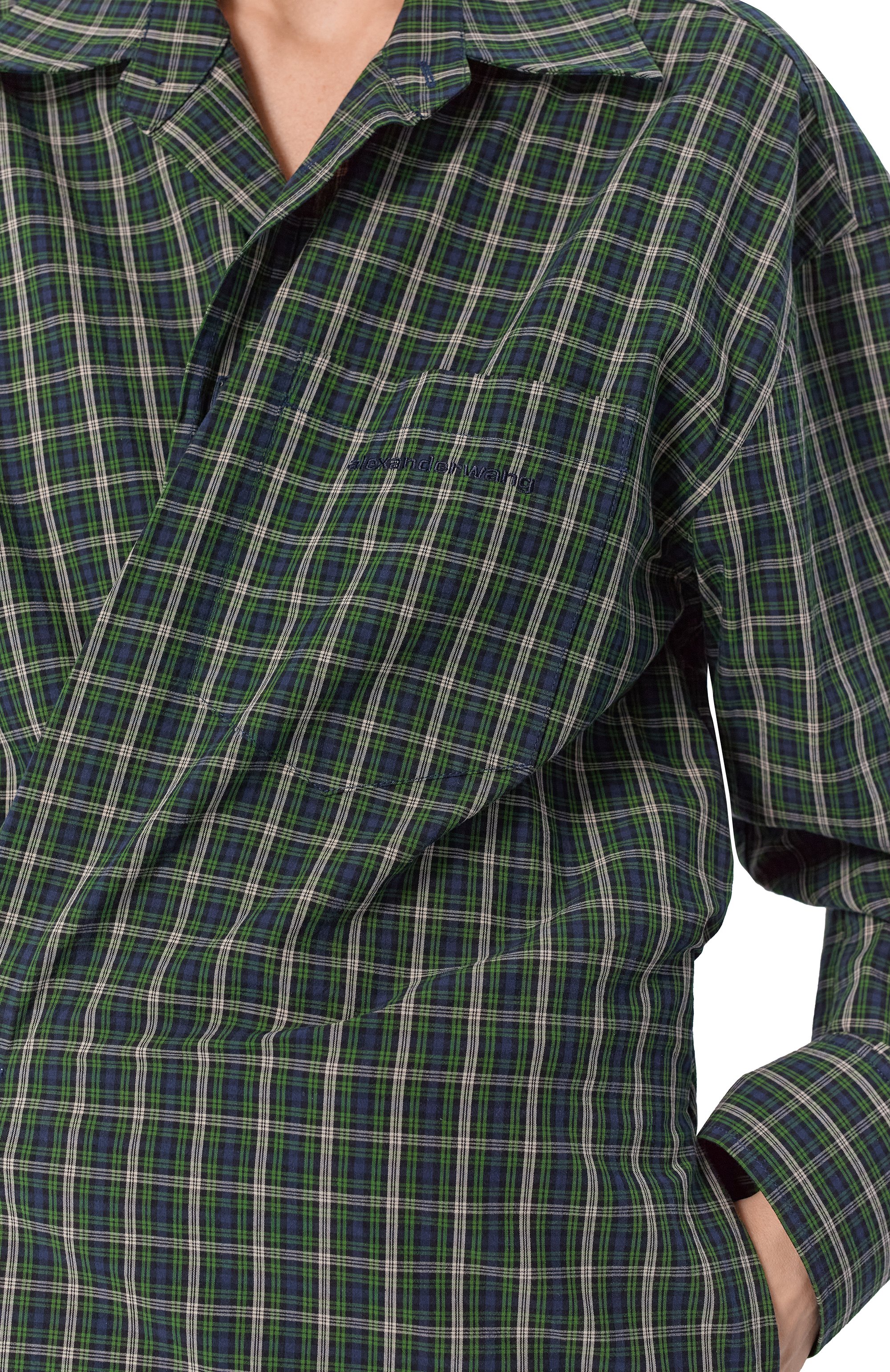 Хлопковое платье ALEXANDER WANG зеленого цвета по цене 120000 руб., арт. 1WC1266937, фото 4 Хлопковое платье ALEXANDER WANG, арт. 1WC1266937, фото 4