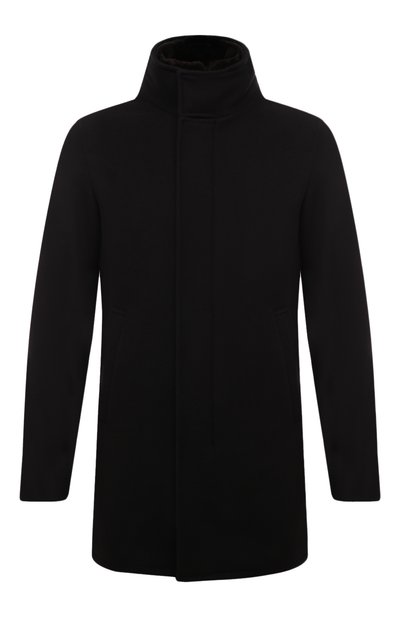 Шерстяное пальто с воротником из бобра HERNO, арт. CA0071U/39601, фото 1