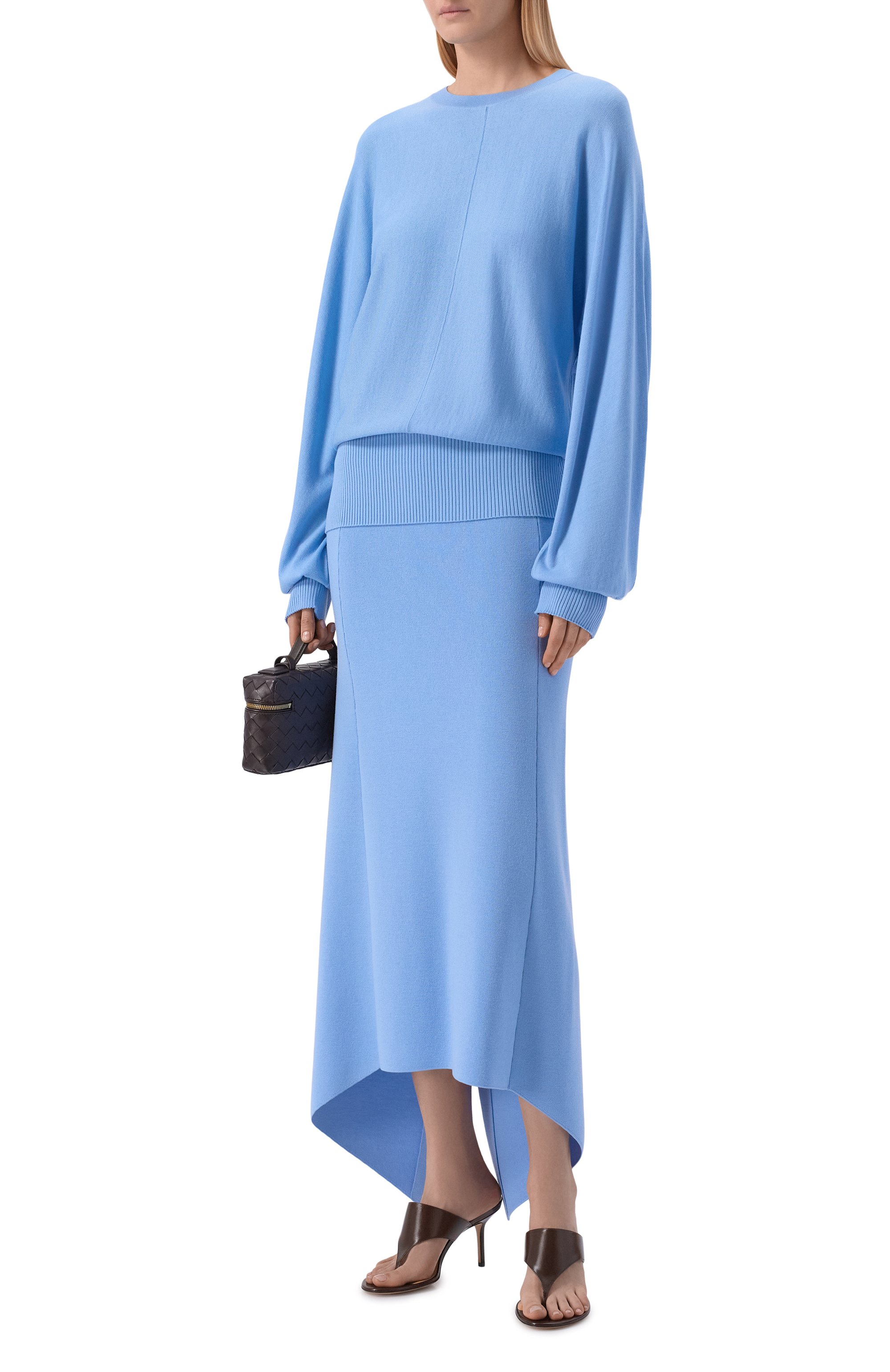 Шерстяной пуловер LANVIN голубого цвета по цене 225000 руб., арт. RW-P00054-K107-E26, фото 2 Шерстяной пуловер LANVIN, арт. RW-P00054-K107-E26, фото 2