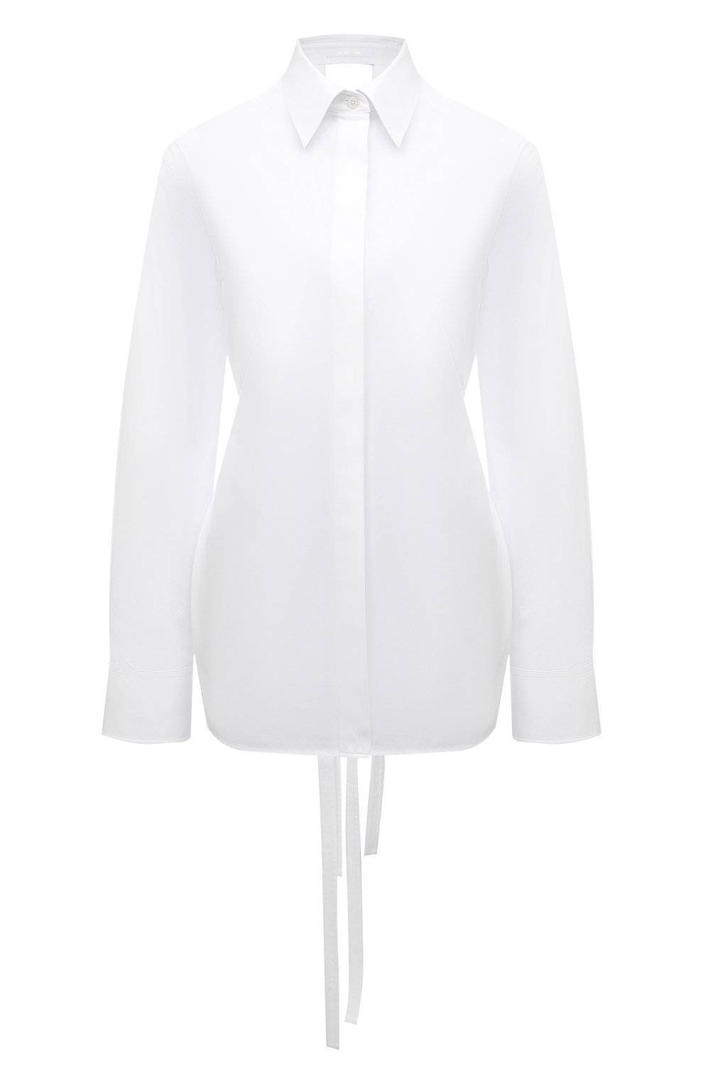 Хлопковая рубашка HELMUT LANG белого цвета по цене 39650 руб., арт. L02HW503, фото 1 Хлопковая рубашка HELMUT LANG, арт. L02HW503, фото 1