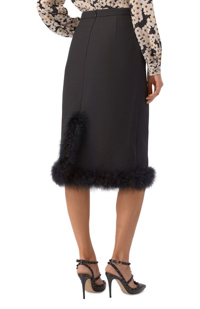 Юбка из шерсти и шелка VALENTINO, арт. 8B3RAEJ1/1CF, фото 4