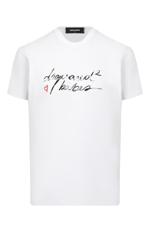 Хлопковая футболка Dsquared2 S72GD0571/D20020 Белый S72GD0571/D20020