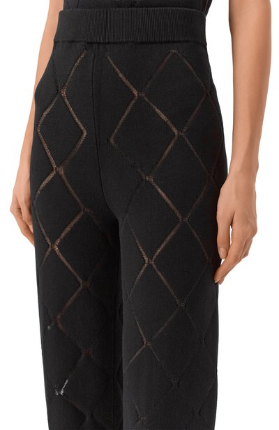 Брюки из вискозы YUZEFI, арт. N0EMI-INTARSIA RIB HEM TR0USERS/KNIT, фото 5