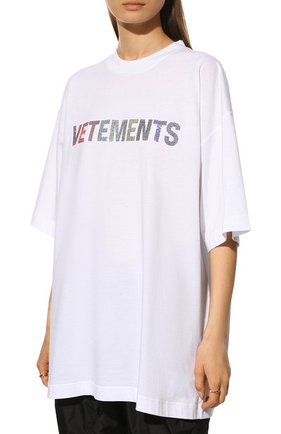 Хлопковая футболка VETEMENTS, арт. UE52TR510W 1611/W, фото 3