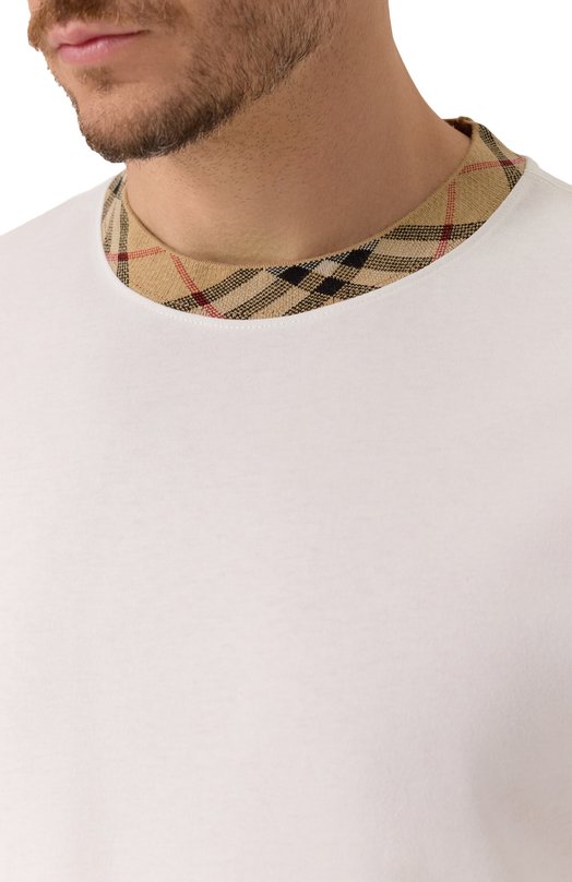 Хлопковая футболка Burberry 8110100 Белый  8110100 Фото 5