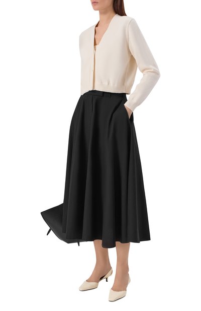 Хлопковая юбка OFFICINE GENERALE черного цвета по цене 38050 руб., арт. S26WSKT154, фото 2 Хлопковая юбка OFFICINE GENERALE, арт. S26WSKT154, фото 2