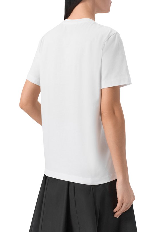 Хлопковая футболка MSGM 4041MDM136SE/267285 Белый  4041MDM136SE/267285 Фото 4