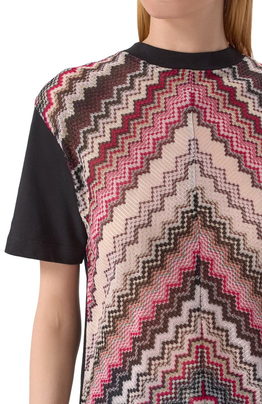 Хлопковая футболка Missoni DS25SL02/BJ00N6 Чёрный  DS25SL02/BJ00N6 Фото 5