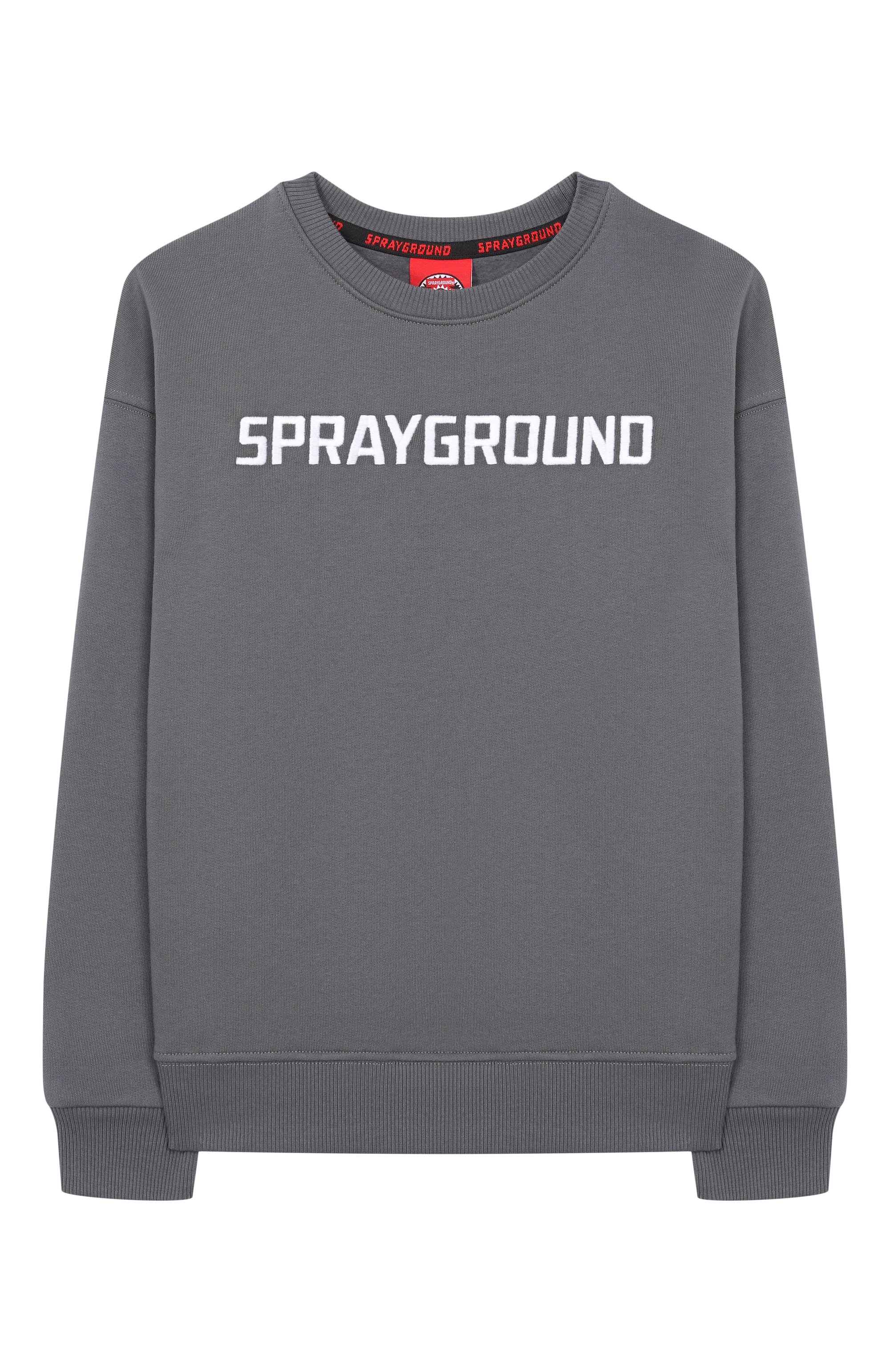 Хлопковый свитшот SPRAYGROUND, арт. SPY1351GGREY_001, фото 1