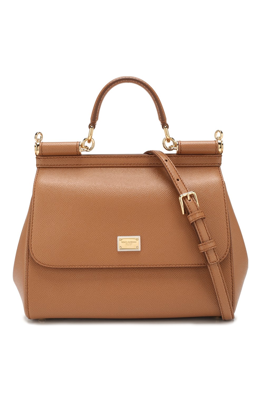Сумка sicily medium DOLCE & GABBANA коричневого цвета по цене 192500 руб., арт. BB6002/A1001, фото 6 Сумка sicily medium DOLCE & GABBANA, арт. BB6002/A1001, фото 6